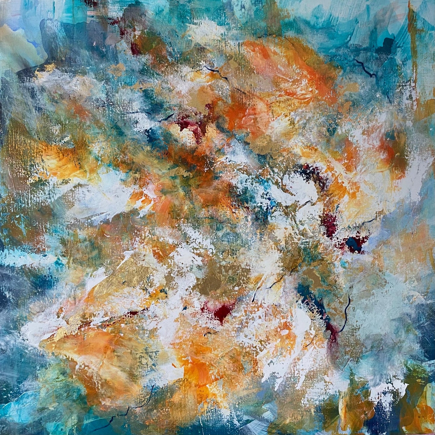 Opbeurende vlucht (95 x 95cm) - ArtFusion.nl