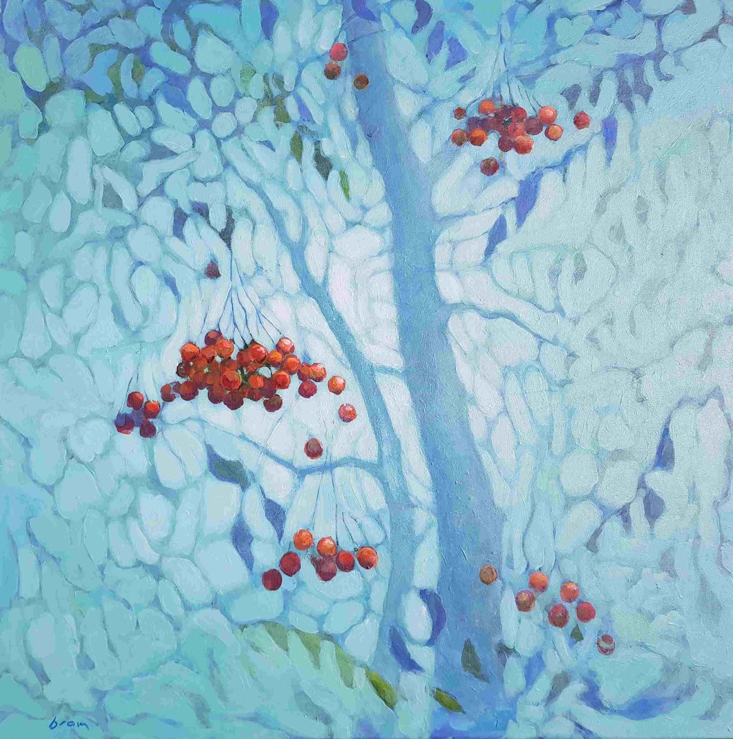 Rowan berries (80 x 80cm) - ArtFusion.nl