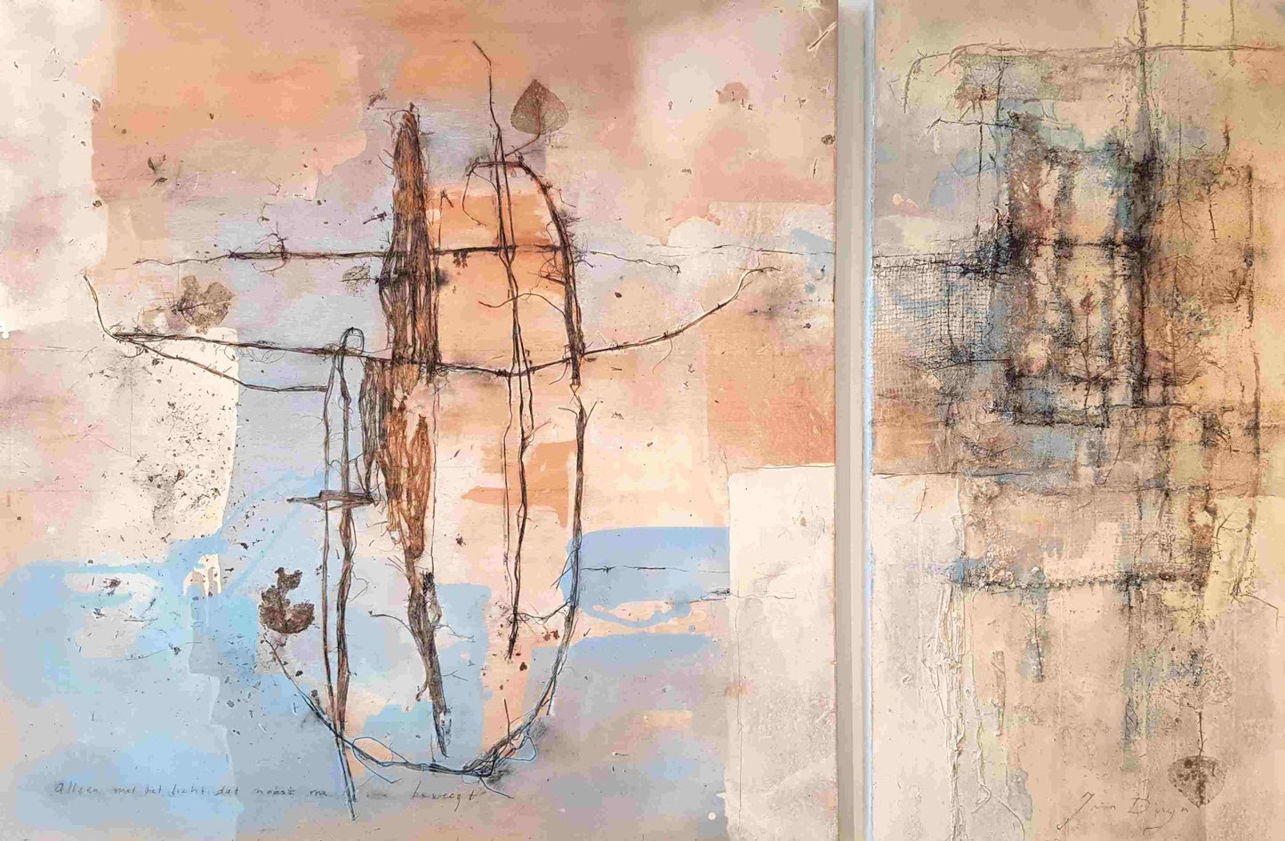Alleen met het licht (2 luik : 120 x 120cm & 60 x 120cm) - ArtFusion.nl