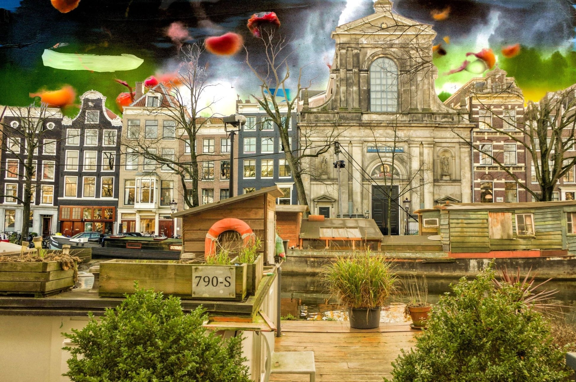 Amsterdam view Opus 1633 - (80 x 100cm) - ArtFusion.nl