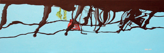Bikes over the Prinsengracht (40 x 120cm) - ArtFusion.nl