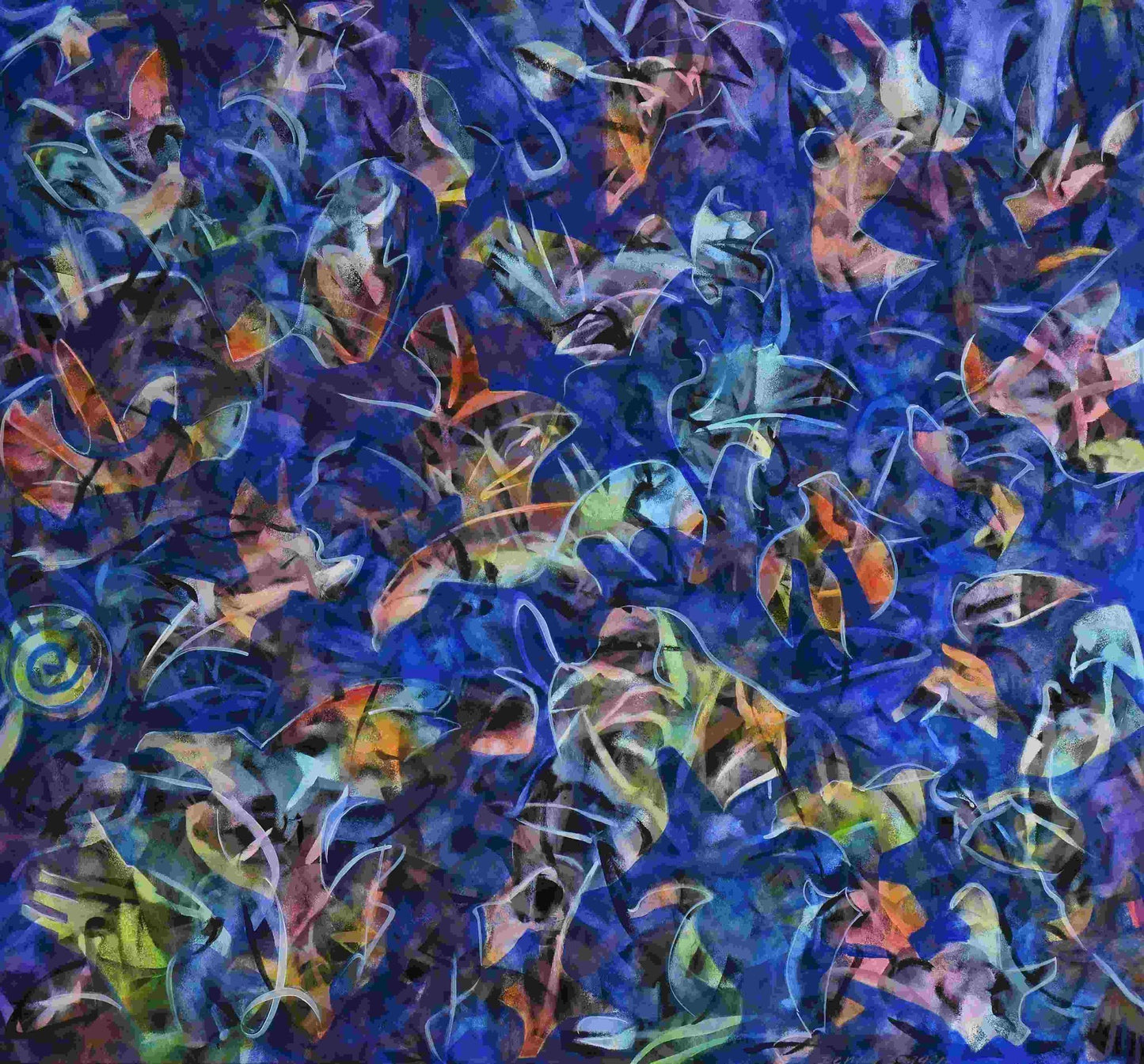 In the air (150 x 140cm) - ArtFusion.nl