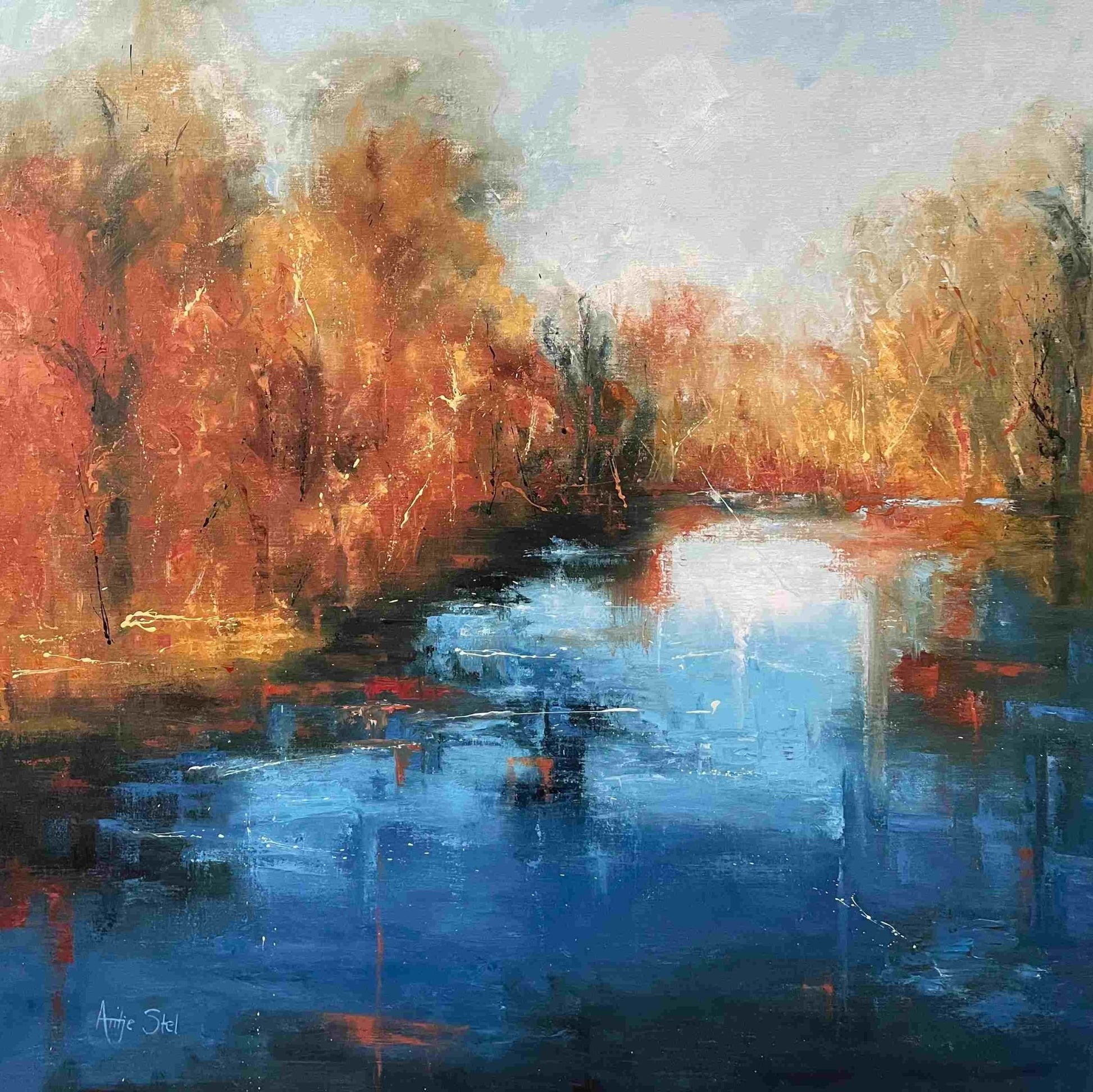 Oktoberzon (100 x 100cm) - ArtFusion.nl