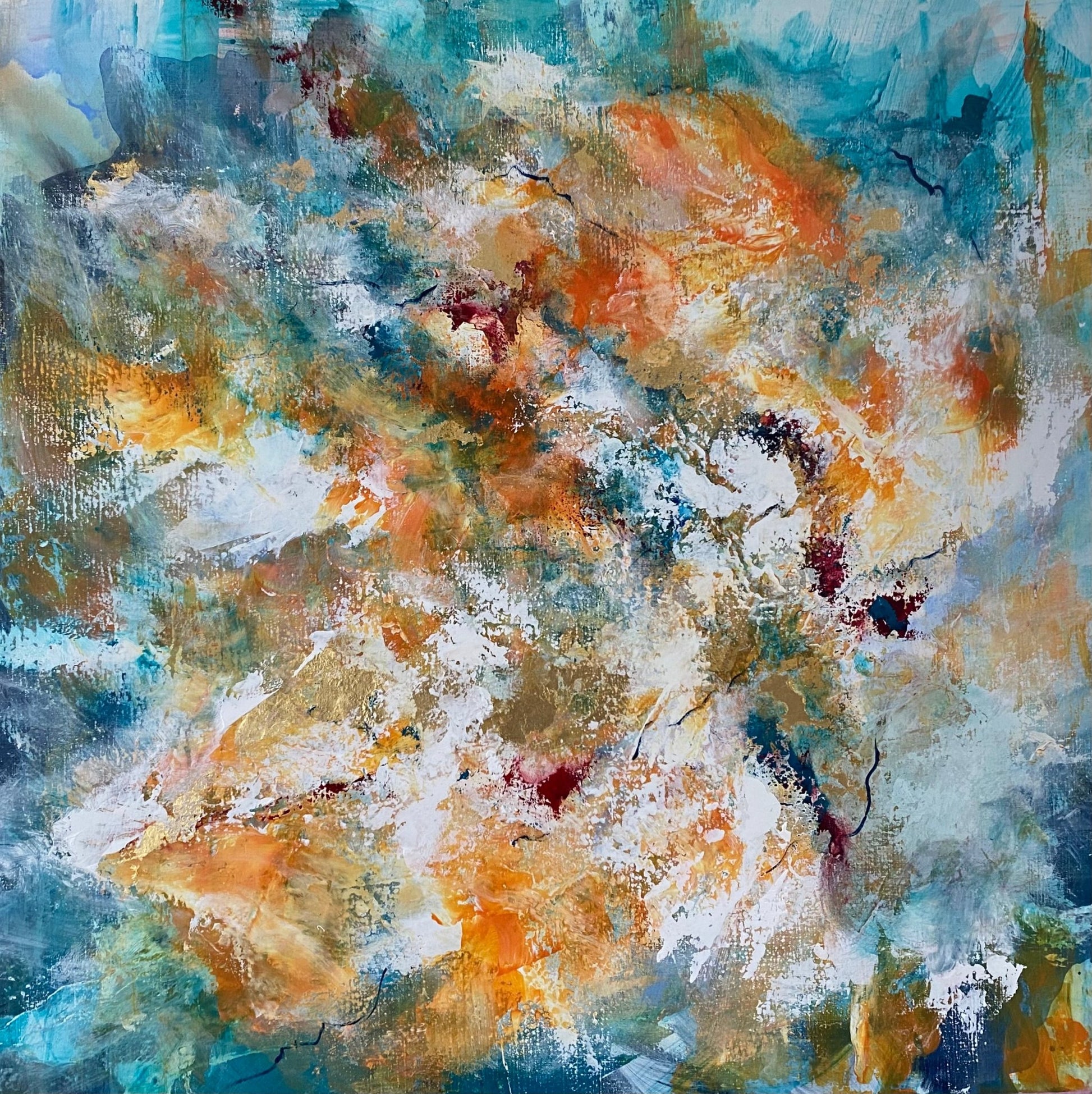 Opbeurende vlucht (95 x 95cm) - ArtFusion.nl