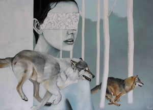 And of what was following me (100 x 140cm) - ArtFusion.nl