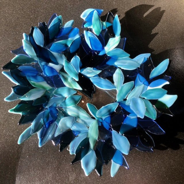 Blauwe schaal - Glas - ArtFusion.nl
