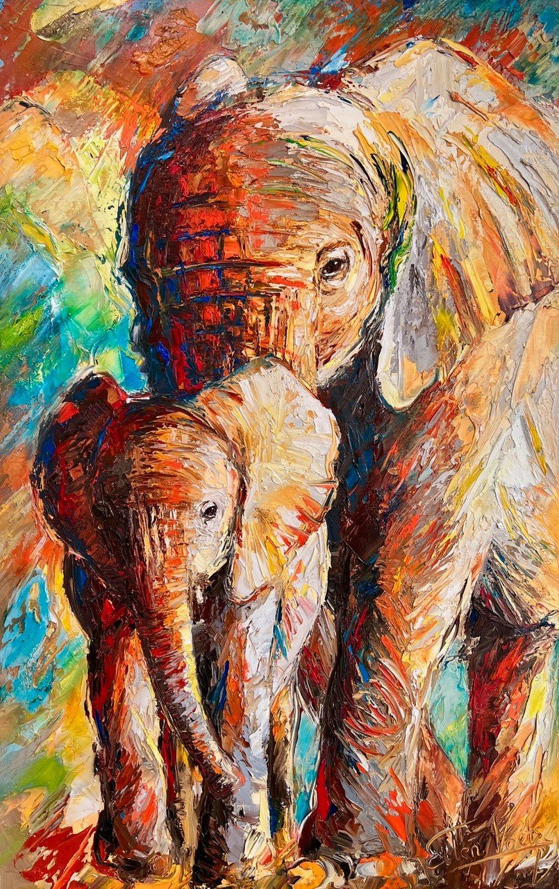 Een duwtje in de rug (110 x 70cm) - ArtFusion.nl