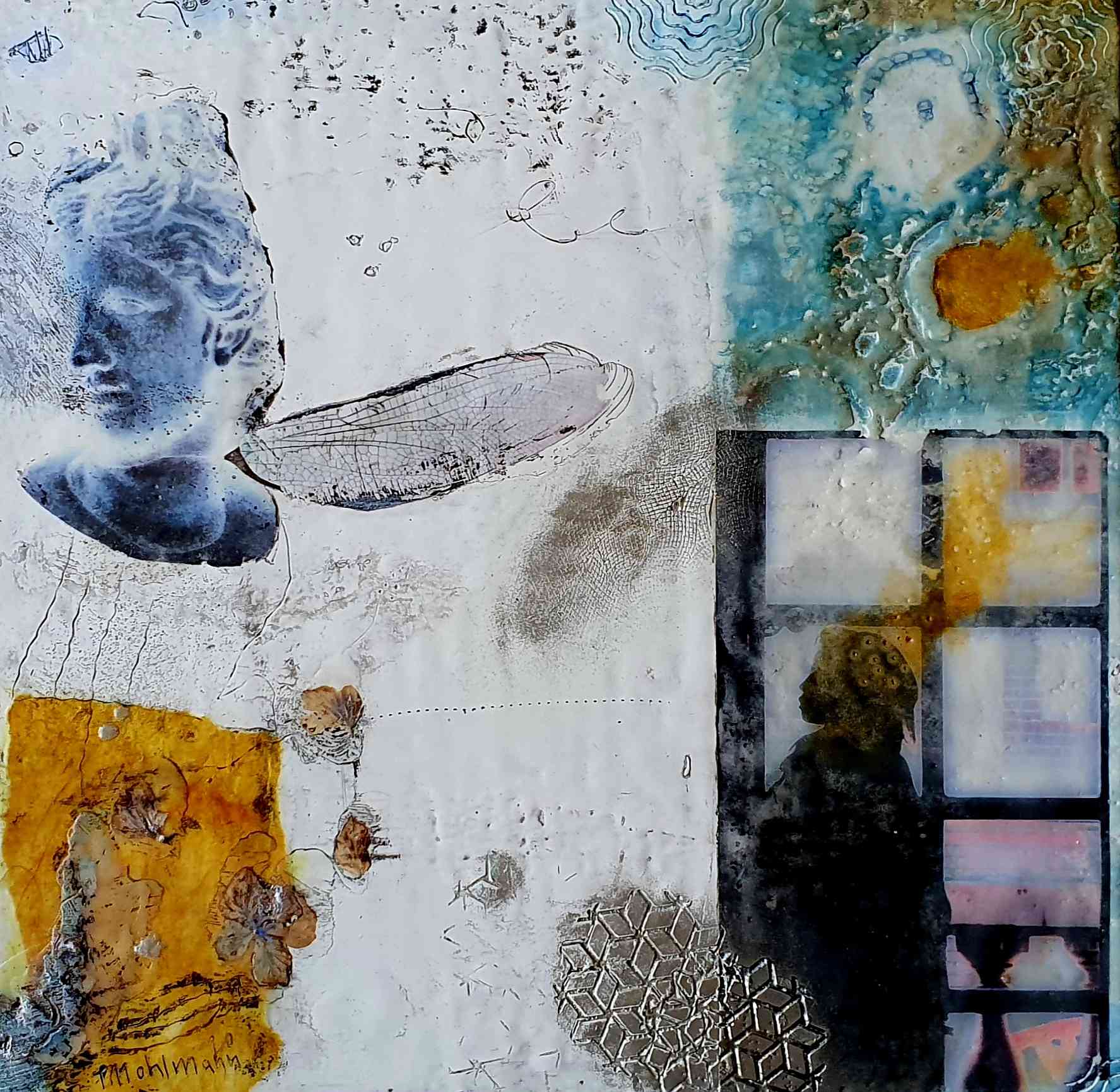 Girl in the window (30 x 30cm) - ArtFusion.nl