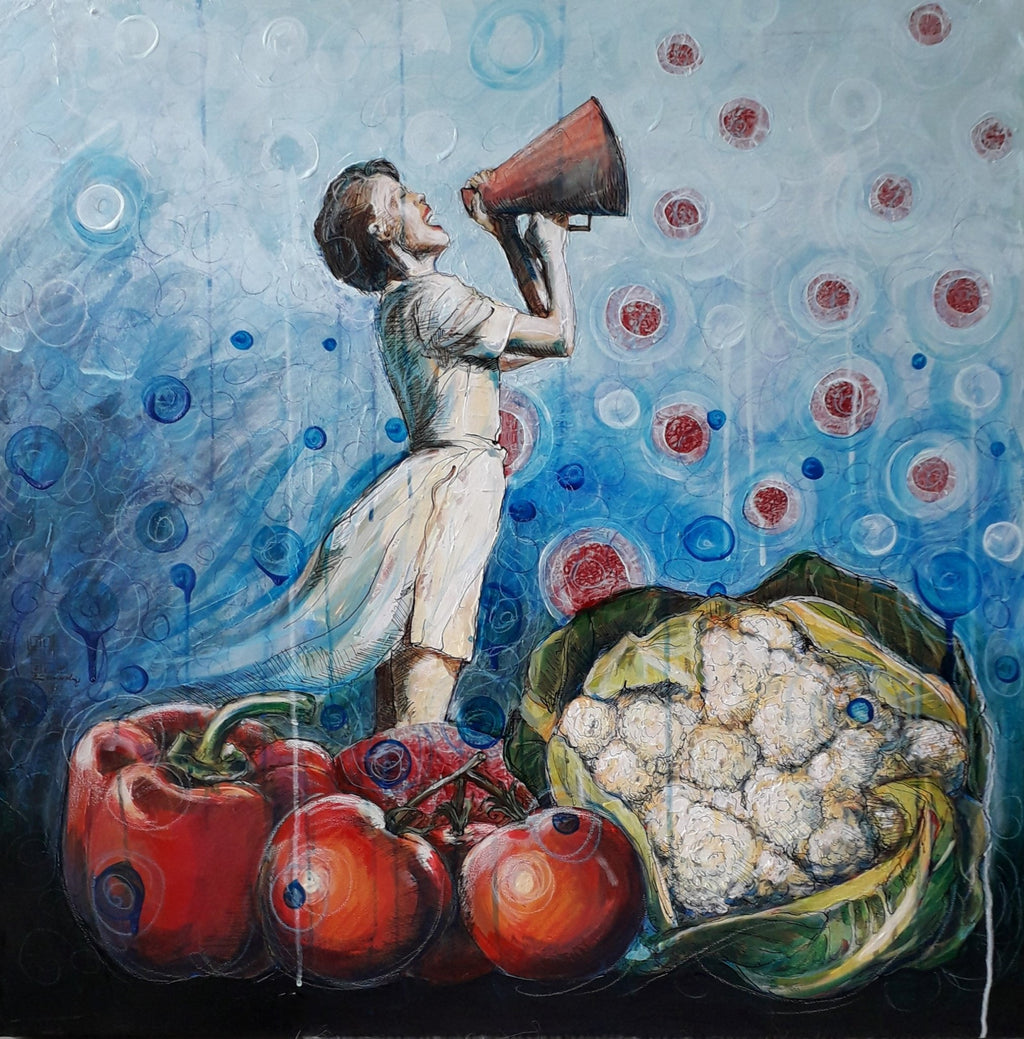 Groente roep (80 x 80cm) - ArtFusion.nl
