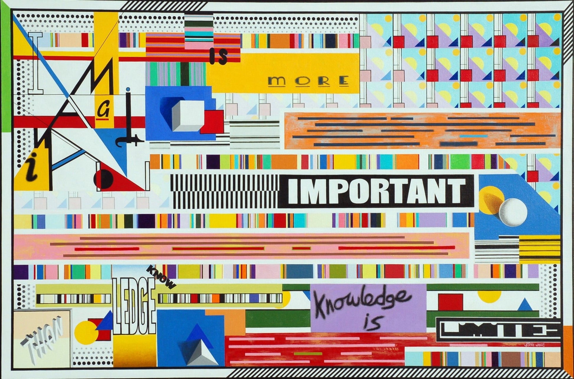 Imagination is more important then Knowledge (80 x 120cm) - ArtFusion.nl