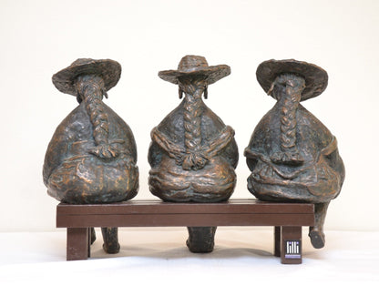 Jouir au Soleil (3 stuks & bankje) - ArtFusion.nl