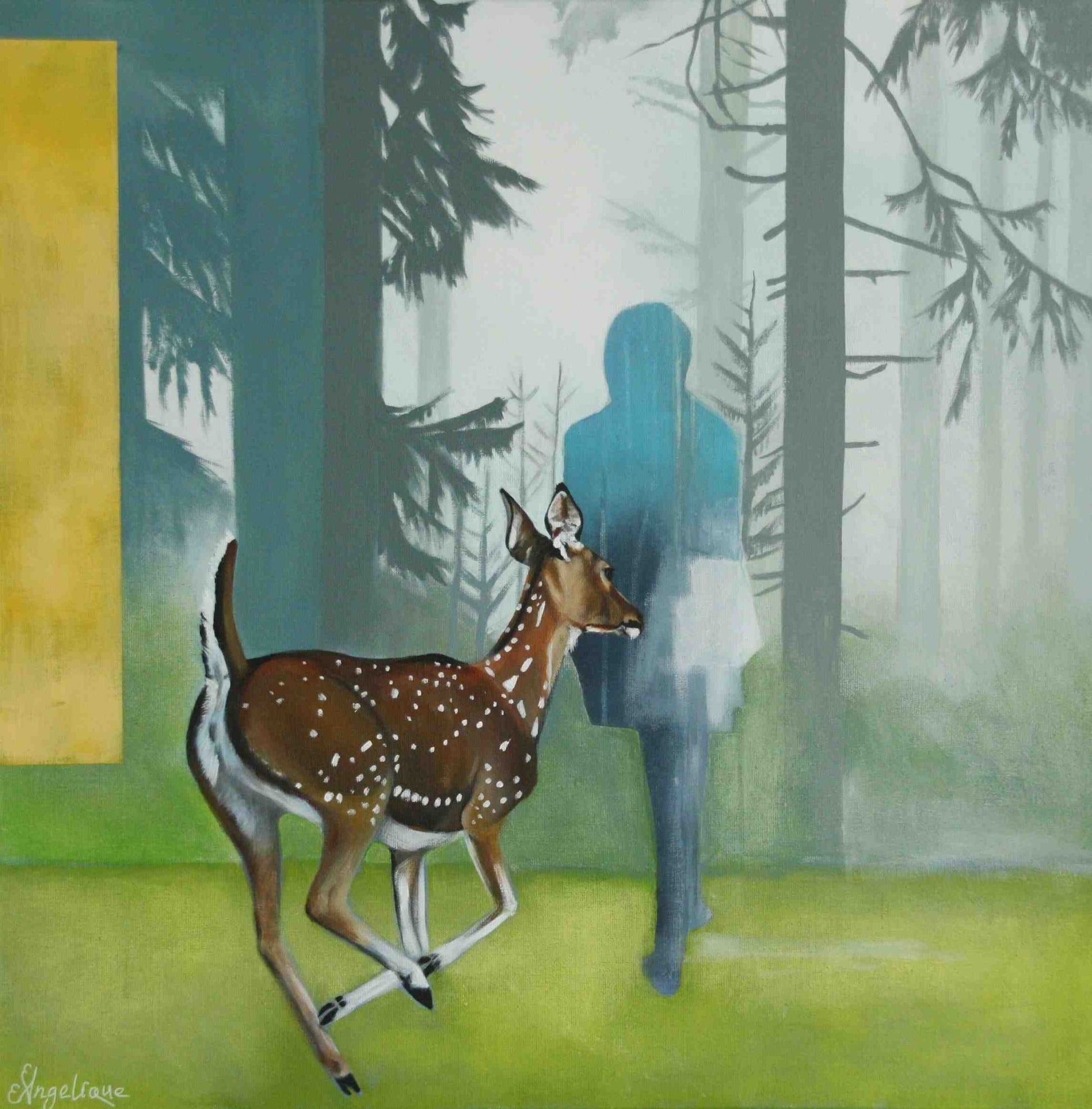 Once a promenade (80 x 80cm) - ArtFusion.nl