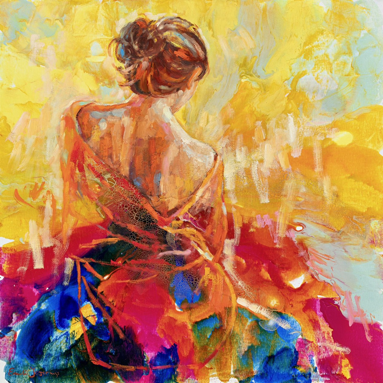 Pensive (100 x 100cm) - ArtFusion.nl