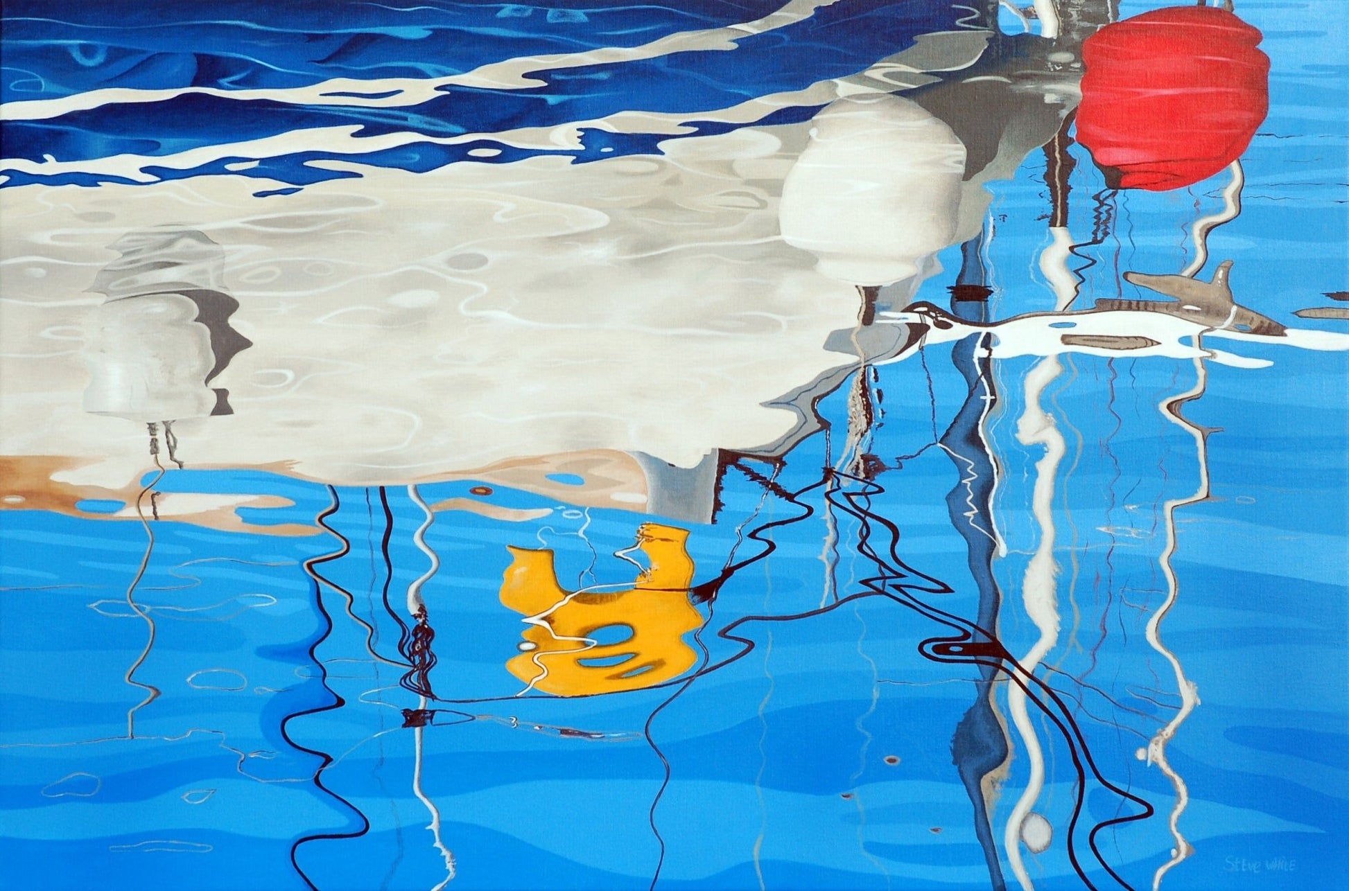 Red fender (80 x 120cm) - ArtFusion.nl