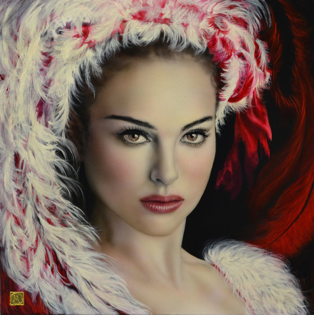 Red swan (60 x 60cm) - ArtFusion.nl