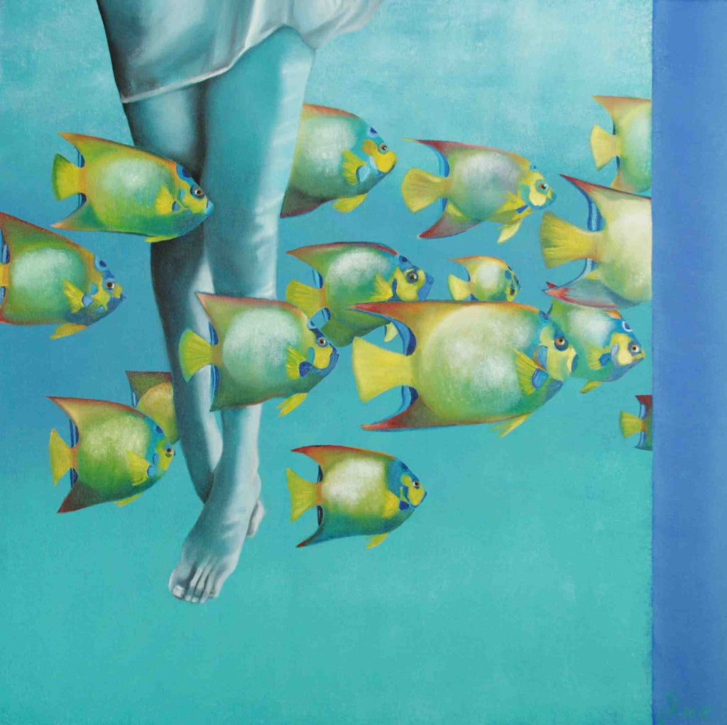 Water ballet (90 x 90cm) - ArtFusion.nl