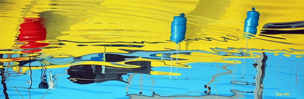 Yellow yacht (40 x 120cm) - ArtFusion.nl